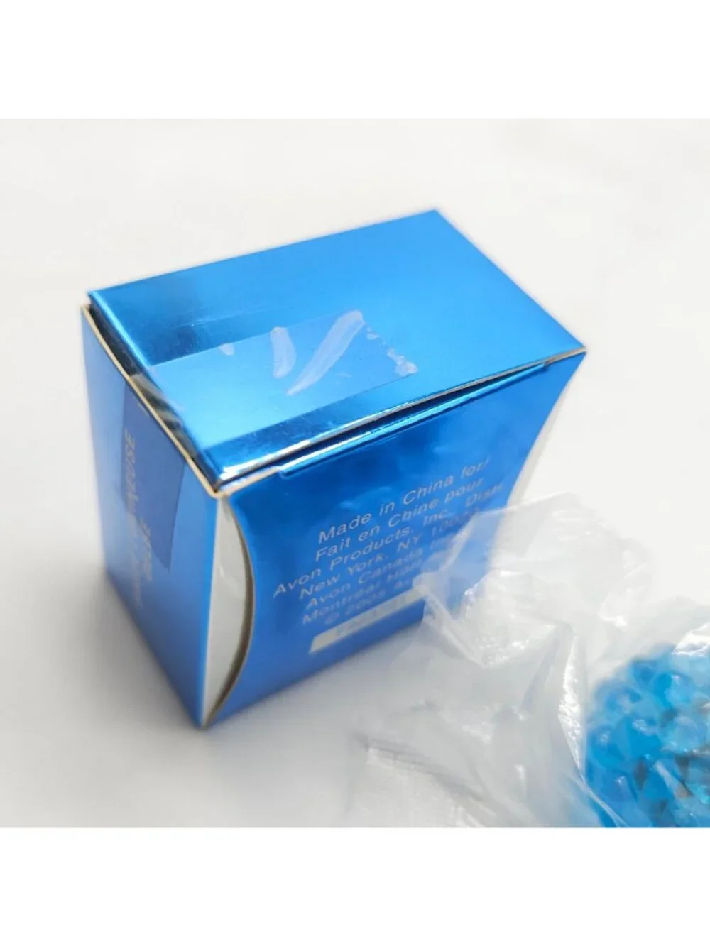 Avon Blue Flashing Jelly Ring 2005 New in Box Needs New Battery